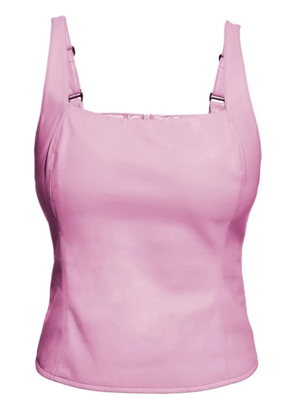 AS BY DF 
Clementine Recycled Leather Top